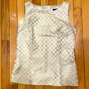 J CREW GOLD POLKA DOT TANK 4